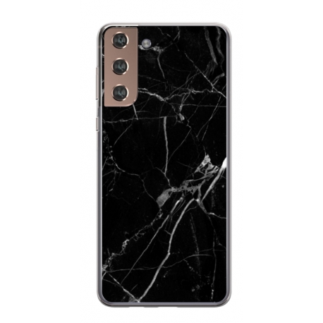 Husa personalizata tip carcasa HQPrint pentru Samsung Galaxy S24 Plus, model Black Marble, multicolor, S1D1M0229