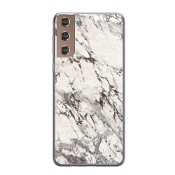 Husa personalizata tip carcasa HQPrint pentru Samsung Galaxy S24 Plus, model White Marble, multicolor, S1D1M0325