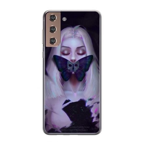 Husa personalizata tip carcasa HQPrint pentru Samsung Galaxy S24 Plus, model Butterfly Mouth 1, multicolor, S1D1M0351