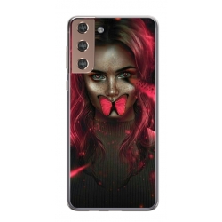 Husa personalizata tip carcasa HQPrint pentru Samsung Galaxy S24 Plus, model Butterfly Mouth 2, multicolor, S1D1M0352