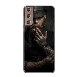 Husa personalizata tip carcasa HQPrint pentru Samsung Galaxy S24 Plus, model Beard Man, multicolor, S1D1M0355