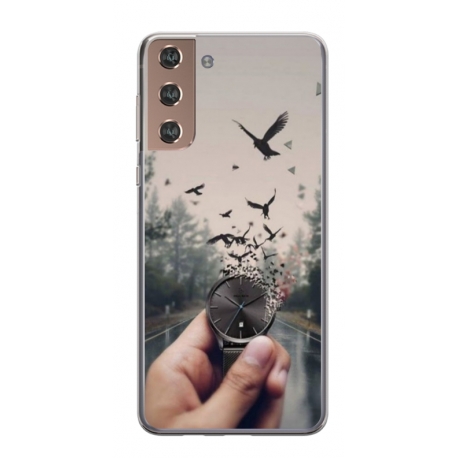 Husa personalizata tip carcasa HQPrint pentru Samsung Galaxy S24 Plus, model Time Flies 2, multicolor, S1D1M0365