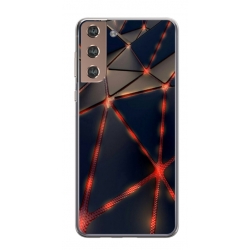 Husa personalizata tip carcasa HQPrint pentru Samsung Galaxy S24 Plus, model Lava Triangles, multicolor, S1D1M0367