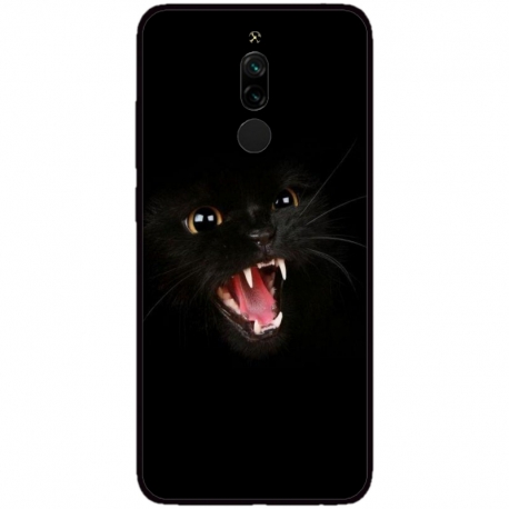 Husa personalizata tip carcasa HQPrint pentru Xiaomi Redmi 8, model Black Cat 2, multicolor, S1D1M0016