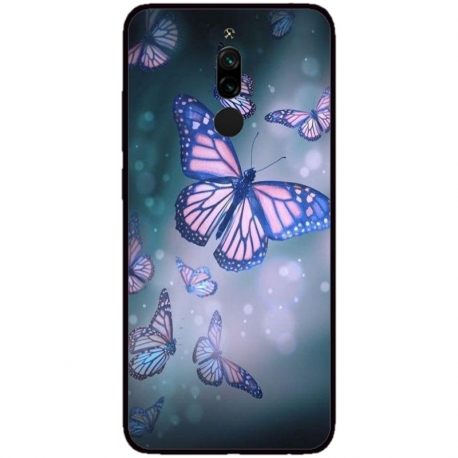Husa personalizata tip carcasa HQPrint pentru Xiaomi Redmi 8, model Butterfly 1, multicolor, S1D1M0028