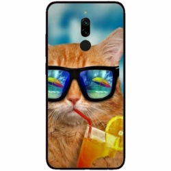 Husa personalizata tip carcasa HQPrint pentru Xiaomi Redmi 8, model Cool Cat, multicolor, S1D1M0031