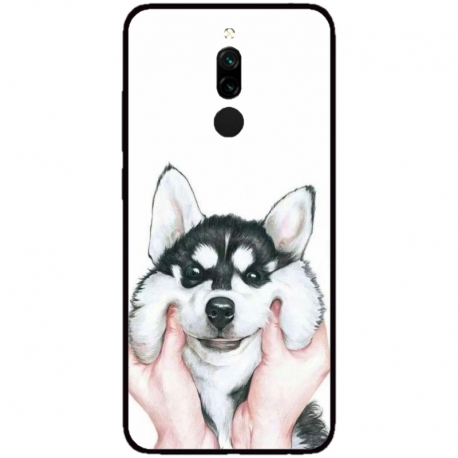 Husa personalizata tip carcasa HQPrint pentru Xiaomi Redmi 8, model Fluffy Dog, multicolor, S1D1M0033