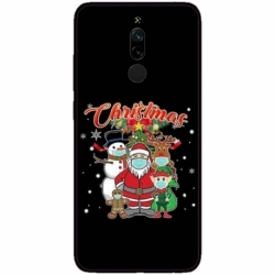 Husa personalizata tip carcasa HQPrint pentru Xiaomi Redmi 8, model Covid Christmas, multicolor, S1D1M0054