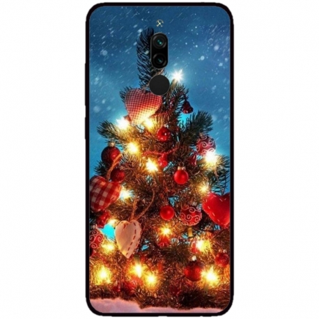 Husa personalizata tip carcasa HQPrint pentru Xiaomi Redmi 8, model Christmas Tree 2, multicolor, S1D1M0058