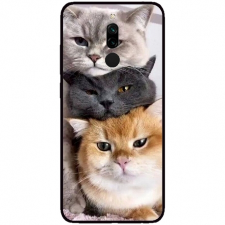 Husa personalizata tip carcasa HQPrint pentru Xiaomi Redmi 8, model Cats, multicolor, S1D1M0116