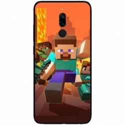 Husa personalizata tip carcasa HQPrint pentru Xiaomi Redmi 8, model Minecraft 1, multicolor, S1D1M0125