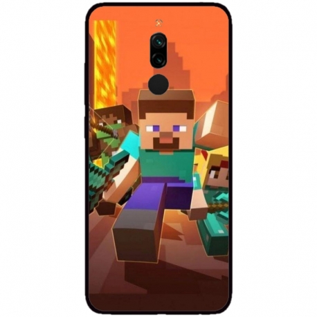 Husa personalizata tip carcasa HQPrint pentru Xiaomi Redmi 8, model Minecraft 1, multicolor, S1D1M0125