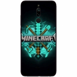 Husa personalizata tip carcasa HQPrint pentru Xiaomi Redmi 8, model Minecraft 2, multicolor, S1D1M0126