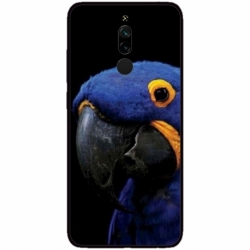 Husa personalizata tip carcasa HQPrint pentru Xiaomi Redmi 8, model Blue Parrot, multicolor, S1D1M0145