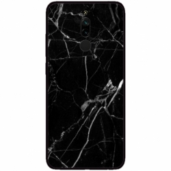 Husa personalizata tip carcasa HQPrint pentru Xiaomi Redmi 8, model Black Marble, multicolor, S1D1M0229