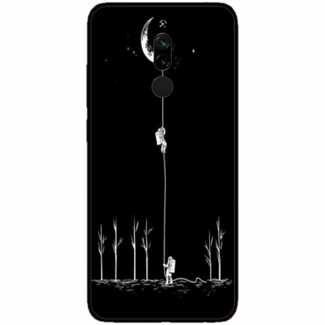 Husa personalizata tip carcasa HQPrint pentru Xiaomi Redmi 8, model Climbing to the Moon, multicolor, S1D1M0233