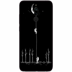 Husa personalizata tip carcasa HQPrint pentru Xiaomi Redmi Note 8 Pro, model Climbing to the Moon, multicolor, S1D1M0233