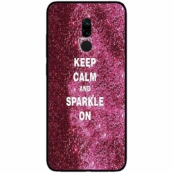 Husa personalizata tip carcasa HQPrint pentru Xiaomi Redmi Note 8 Pro, model Keep Calm and Sparkle On, multicolor, S1D1M0252