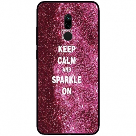 Husa personalizata tip carcasa HQPrint pentru Xiaomi Redmi Note 8 Pro, model Keep Calm and Sparkle On, multicolor, S1D1M0252