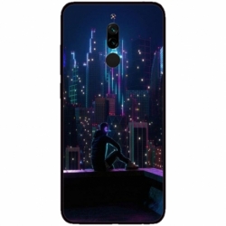 Husa personalizata tip carcasa HQPrint pentru Xiaomi Redmi 8, model Neon City, multicolor, S1D1M0260