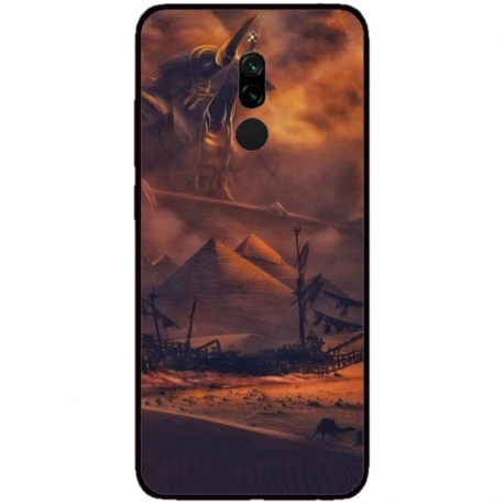 Husa personalizata tip carcasa HQPrint pentru Xiaomi Redmi Note 8 Pro, model Anubis, multicolor, S1D1M0281
