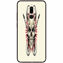 Husa personalizata tip carcasa HQPrint pentru Xiaomi Redmi Note 8 Pro, model Skull 1, multicolor, S1D1M0284