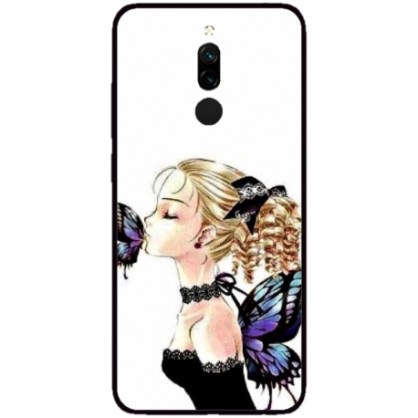 Husa personalizata tip carcasa HQPrint pentru Xiaomi Redmi Note 8 Pro, model Butterfly Fairy, multicolor, S1D1M0294