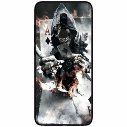Husa personalizata tip carcasa HQPrint pentru Xiaomi Redmi Note 8 Pro, model Skeleton Cards, multicolor, S1D1M0301
