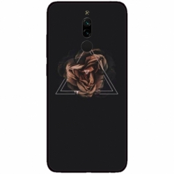 Husa personalizata tip carcasa HQPrint pentru Xiaomi Redmi 8, model Triangle Rose, multicolor, S1D1M0316