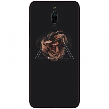 Husa personalizata tip carcasa HQPrint pentru Xiaomi Redmi Note 8 Pro, model Triangle Rose, multicolor, S1D1M0316