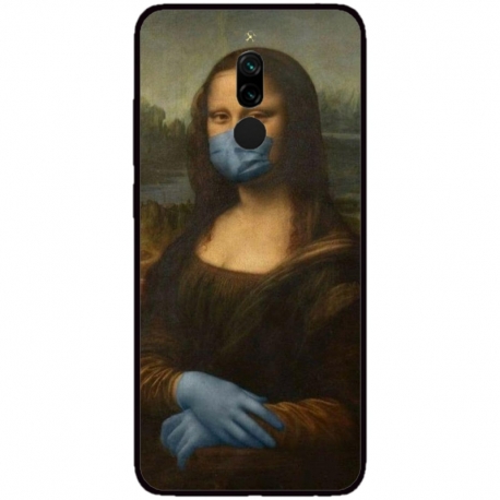 Husa personalizata tip carcasa HQPrint pentru Xiaomi Redmi Note 8 Pro, model Covid Mona Lisa, multicolor, S1D1M0327