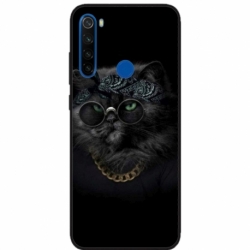Husa personalizata tip carcasa HQPrint pentru Xiaomi Redmi Note 8, model Black Cat 4, multicolor, S1D1M0097