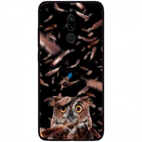 Husa personalizata tip carcasa HQPrint pentru Xiaomi Redmi 8, model Owl, multicolor, S1D1M0334
