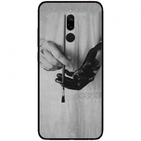 Husa personalizata tip carcasa HQPrint pentru Xiaomi Redmi Note 8 Pro, model Black Paint, multicolor, S1D1M0336