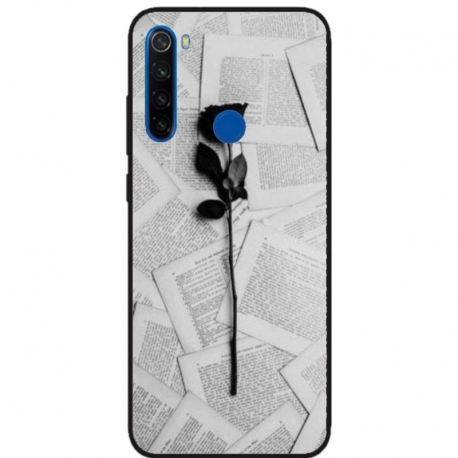 Husa personalizata tip carcasa HQPrint pentru Xiaomi Redmi Note 8T, model Black Rose, multicolor, S1D1M0021