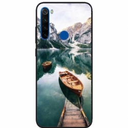 Husa personalizata tip carcasa HQPrint pentru Xiaomi Redmi Note 8T, model Boats, multicolor, S1D1M0024