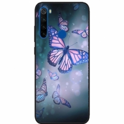 Husa personalizata tip carcasa HQPrint pentru Xiaomi Redmi Note 8T, model Butterfly 1, multicolor, S1D1M0028