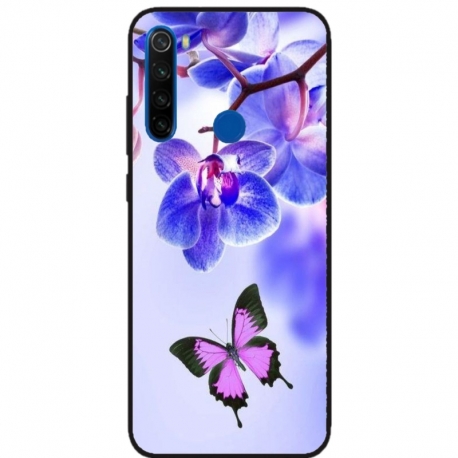 Husa personalizata tip carcasa HQPrint pentru Xiaomi Redmi Note 8T, model Butterfly 2, multicolor, S1D1M0029