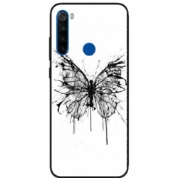 Husa personalizata tip carcasa HQPrint pentru Xiaomi Redmi Note 8T, model Butterfly 3, multicolor, S1D1M0030