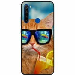 Husa personalizata tip carcasa HQPrint pentru Xiaomi Redmi Note 8T, model Cool Cat, multicolor, S1D1M0031