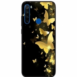 Husa personalizata tip carcasa HQPrint pentru Xiaomi Redmi Note 8T, model Butterfly 6, multicolor, S1D1M0045