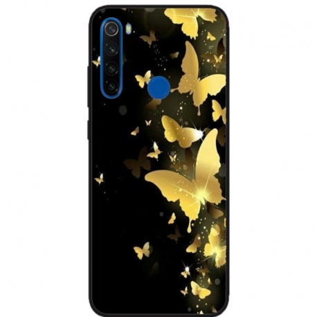 Husa personalizata tip carcasa HQPrint pentru Xiaomi Redmi Note 8T, model Butterfly 6, multicolor, S1D1M0045