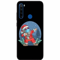 Husa personalizata tip carcasa HQPrint pentru Xiaomi Redmi Note 8T, model Covid Santa, multicolor, S1D1M0055