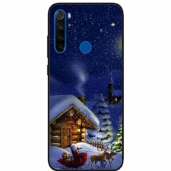 Husa personalizata tip carcasa HQPrint pentru Xiaomi Redmi Note 8T, model Christmas Cottage, multicolor, S1D1M0059