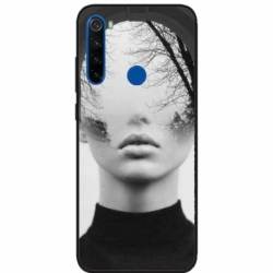 Husa personalizata tip carcasa HQPrint pentru Xiaomi Redmi Note 8T, model Abstract Lady, multicolor, S1D1M0066