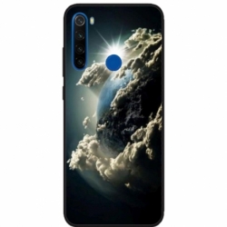 Husa personalizata tip carcasa HQPrint pentru Xiaomi Redmi Note 8T, model Cloudy Earth, multicolor, S1D1M0067