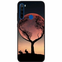 Husa personalizata tip carcasa HQPrint pentru Xiaomi Redmi Note 8T, model Moon Tree, multicolor, S1D1M0068