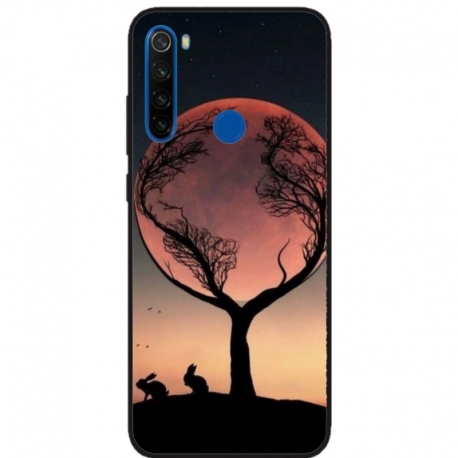Husa personalizata tip carcasa HQPrint pentru Xiaomi Redmi Note 8T, model Moon Tree, multicolor, S1D1M0068