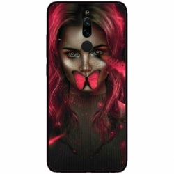 Husa personalizata tip carcasa HQPrint pentru Xiaomi Redmi 8, model Butterfly Mouth 2, multicolor, S1D1M0352
