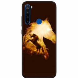 Husa personalizata tip carcasa HQPrint pentru Xiaomi Redmi Note 8T, model Horse 1, multicolor, S1D1M0098